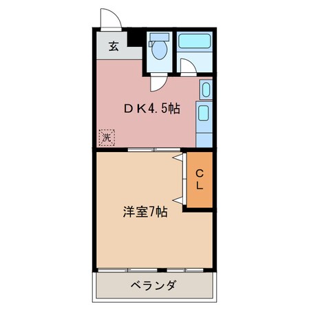 江戸橋駅 徒歩7分 2階の物件間取画像